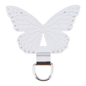 Fr Smartphones Schmetterling Metall Lanyard Befestigungsring Silber