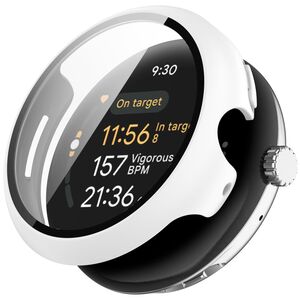 Fr Google Pixel Watch 3 45 / 41mm Kunststoff PC Smart Hlle + Schutz Hart Glas