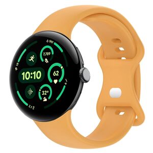 Fr Google Pixel Watch 3 45mm Silikon Band Butterfly-Schnalle Gelb