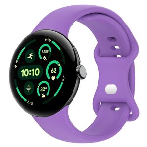 Fr Google Pixel Watch 3 45mm Solid Color Silikon Armband Butterfly - Schnalle