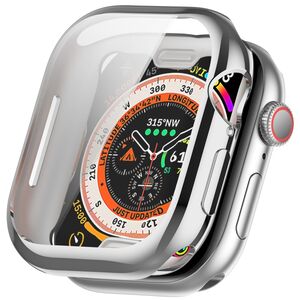 Fr Apple Watch Series 11 / 10 46mm Full Cover TPU Schutz Hlle Silber