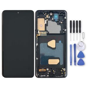 Fr Samsung Galaxy S21 Plus TFT Display mit Rahmen Schwarz Ersatzteil Reparatur