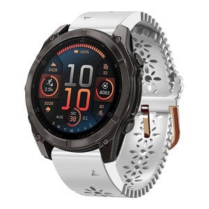 Fr Garmin Fenix 8 AMOLED 43mm Spitzen Design Atmungsaktive 20mm Silikon Armband