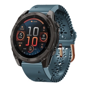Fr Garmin Fenix 8 AMOLED 43mm Spitzen Design Atmungsaktive 20mm Silikon Armband
