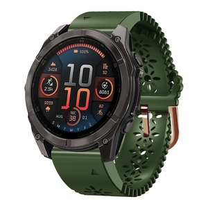 Fr Garmin Fenix 8 AMOLED 43mm Spitzen Design Atmungsaktive 20mm Silikon Armband