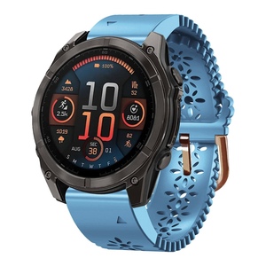 Fr Garmin Fenix 8 AMOLED 43mm Spitzen Design Atmungsaktive 20mm Silikon Armband