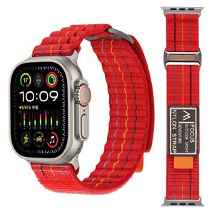 Fr Apple Watch Series 11 10 46mm / 42mm Zweiteiliges Nylon Band Klettverschluss