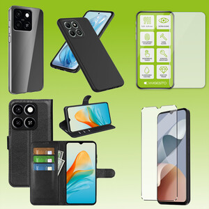 Fr ZTE Blade A55 Schutz Hlle Case Tasche TPU Hart Glas Panzer Folie AUSWAHL