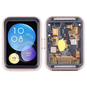 Fr Samsung Galaxy Fit 2 LCD Display Kompletteinheit mit Rahmen Gold Ersatz