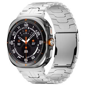 F�r Samsung Galaxy Watch Ultra 47mm Three Bead Metall Armband Silber
