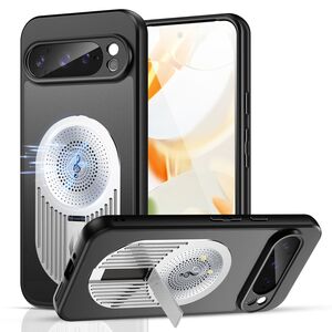 F�r Google Pixel 9 Pro XL Hitzeableitende MagSafe H�lle Halter Silber