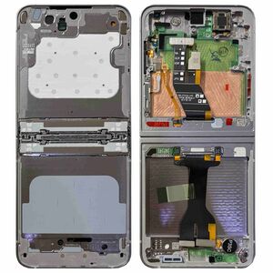 Samsung Display LCD Mittelrahmen fr Galaxy Z Flip6 GH82-35016A Ersatzteil Silver Shadow