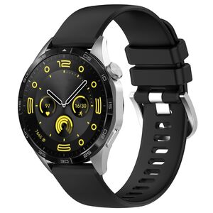 F�r Huawei Watch GT 5 Pro 46mm Silikon Armband gl�nzender Schnalle