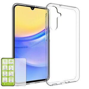 Fr Samsung Galaxy A16 Silikon TPU Hlle Transparent + H9 Hart Glas