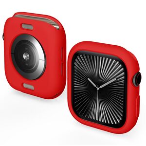 Fr Apple Watch Series 10 46mm Candy Design TPU Gehuse Hlle Rot