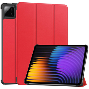 Fr Xiaomi Pad 7 / 7 Pro 3folt Wake UP Smart Tasche Tablet Hlle Rot