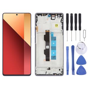 Fr Xiaomi Poco M6 Pro 4G AMOLED Display Kompletteinheit mit Rahmen Lila