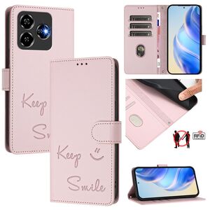 Fr ZTE Blade V60 Vita / Axon 60 Lite Design Kunst Leder Hlle Rosa