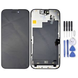 F�r Apple iPhone 15 Pro TFT Display Kompletteinheit ohne Rahmen Schwarz