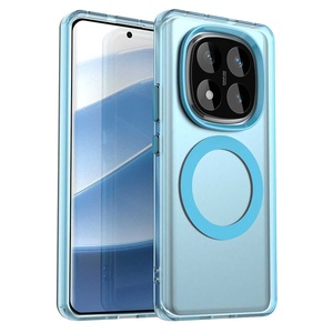 Fr Xiaomi Redmi Note 14 Pro 5G Magsafe Hybrid TPU Schutz Hlle Blau