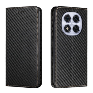 Fr Xiaomi Redmi Note 14 Pro 5G Carbon Magnetisches Kunstleder Hlle