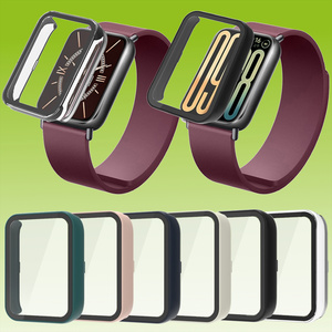 F�r Xiaomi Smart Band 9 Pro Kunststoff Watch PC H�lle + Schutz H9 Hart Glas