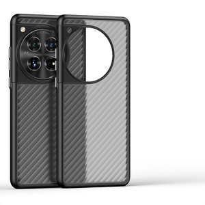 Fr OnePlus 12 Design Frosted Kunststoff Stofeste Handy Hlle Schwarz