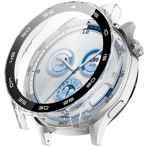 F�r Huawei Watch GT 5 46mm Kunststoff H�lle + H9 Hart Glas Transparent