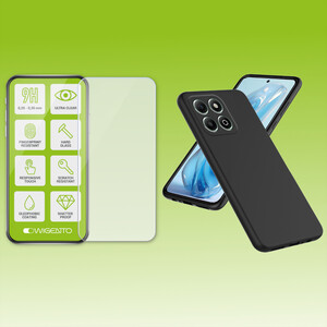 Fr ZTE Blade V70 Silikon Schutz Hlle Tasche TPU 9H Hart Glas Folie AUSWAHL