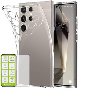 F�r Samsung Galaxy S25 Ultra Schock TPU Silikon H�lle + H9 Hart Glas