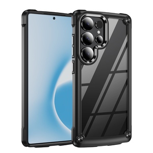 F�r Samsung Galaxy S25 Ultra TPU + PC H�lle mit Linsenschutz Schwarz