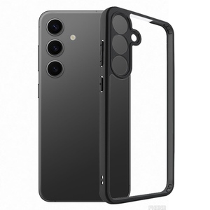 F�r Samsung Galaxy S25 Frosted TPU + Transparent Schutz H�lle Schwarz