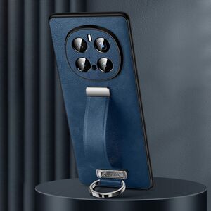 F�r Honor Magic 7 Pro SULADA Hybrid Leder H�lle mit Ringhalter Blau