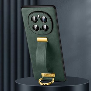 F�r Honor Magic 7 Pro SULADA Hybrid Leder H�lle mit Ringhalter Gr�n