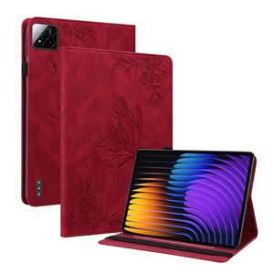 Kunstleder f�r Xiaomi Pad 8 / 8 Pro / Pad 7 / 7 Pro Schmetterling Rot