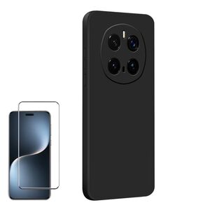 F�r Honor Magic 7 Pro TPU Silikon H�lle d�nn Schwarz + 4D Curved Glas