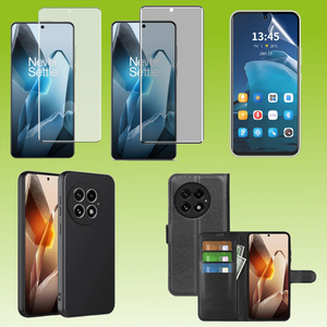 Fr OnePlus 13 Silikon Schutz Hlle Tasche Etuis TPU 9H Hart Glas Folie AUSWAHL