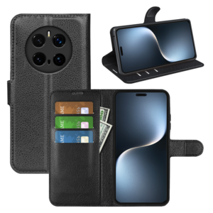 F�r Honor Magic 7 Pro Kunst-Leder Book Wallet Tasche H�lle Schwarz