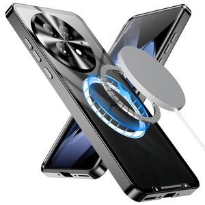 Fr OnePlus 13 Magnetische Magsafe Metall Design Schutz Hlle Schwarz