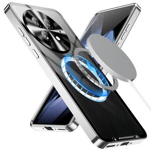 Fr OnePlus 13 Magnetische Magsafe Metall Design Schutz Hlle Silber