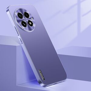 Fr OnePlus 13 Feinmattes Metall Design Optik Handy Hlle Tasche Lila