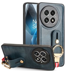 Fr OnePlus 13 Design Kunstleder TPU Schutz Hlle Armband Ring Blau