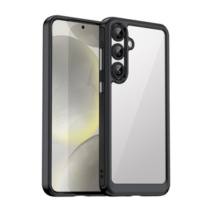 F�r Samsung Galaxy S25 Plus 5G Colorful TPU Acryl Hybrid H�lle Schwarz