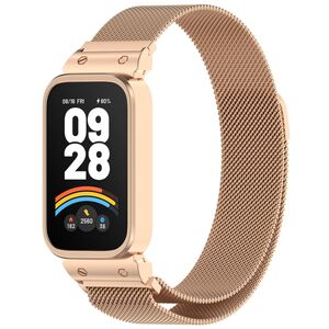 Fr Xiaomi Smart Band 9 Active / Redmi Band 3 Milanese Edelstahl Band