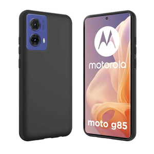 F�r Motorola Moto G85 5G Silikon TPU Schutz H�lle Cover d�nn Schwarz