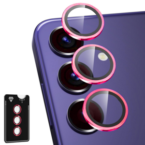 Fr Samsung Galaxy S25 Plus Aluminium Schutz Ring + H9 Hart Glas Rot