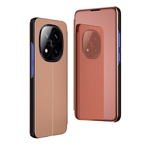 Fr Xiaomi Redmi Note 14 Pro Plus 5G View Spiegel Wake UP Hlle Pink