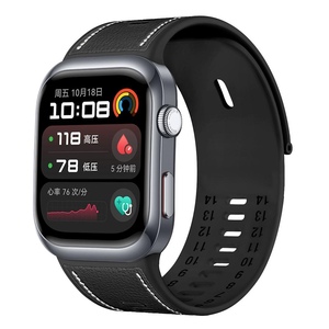 Fr Huawei Watch D2 Hochwertiges Premium Leder Hybrid Silikon Ersatz Arm Band