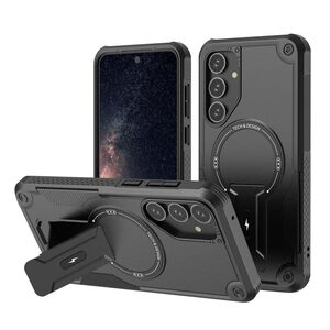 Fr Samsung Galaxy A16 Armor MagSafe Halter Hybrid TPU Hlle Schwarz