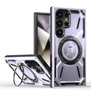 F�r Samsung Galaxy S25 Ultra Armor II MagSafe Magnet Ring H�lle Lila